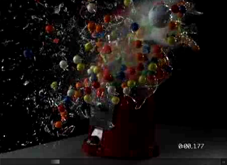 Gumball machine is juiced