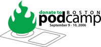 PodCamp Boston donation logo